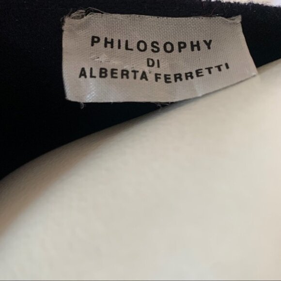 PHILOSOPHY DI ALBERTA FERRETTI BLUE NAVY MINI  DRESS SHORT SLEEVE BOHEMIAN DRESS - Picture 9 of 11